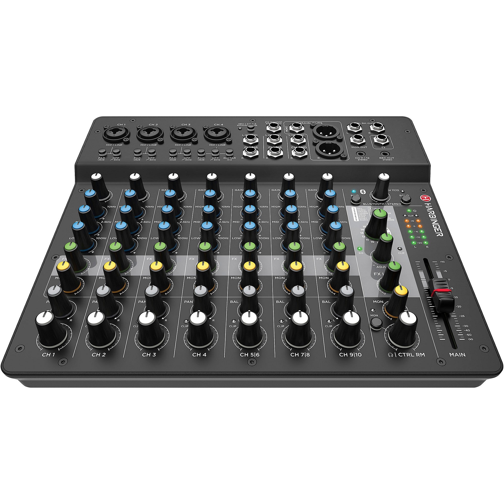Harbinger LV12 12-Channel Analog Mixer With Bluetooth & FX
