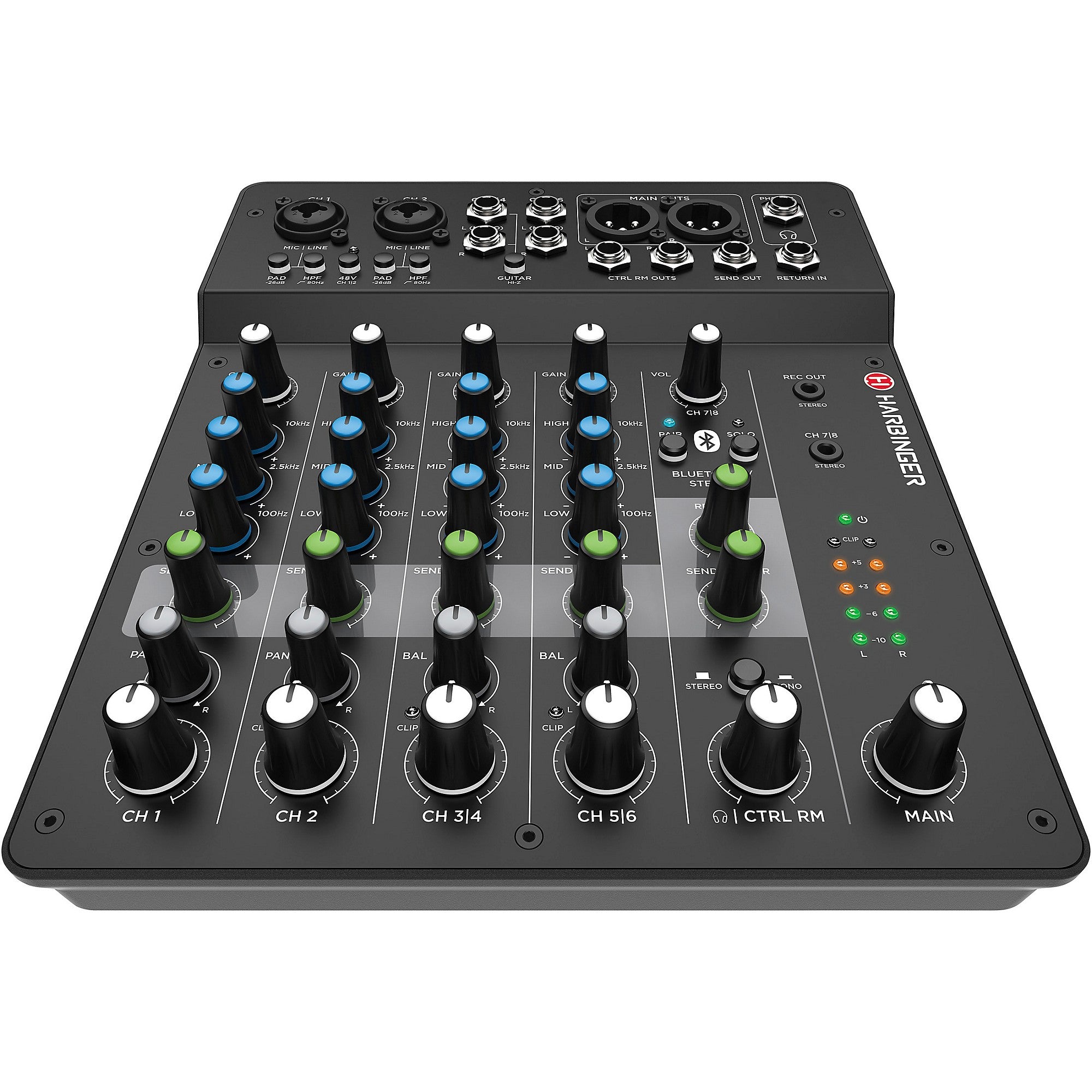 Harbinger LV8 8-Channel Analog Mixer With Bluetooth