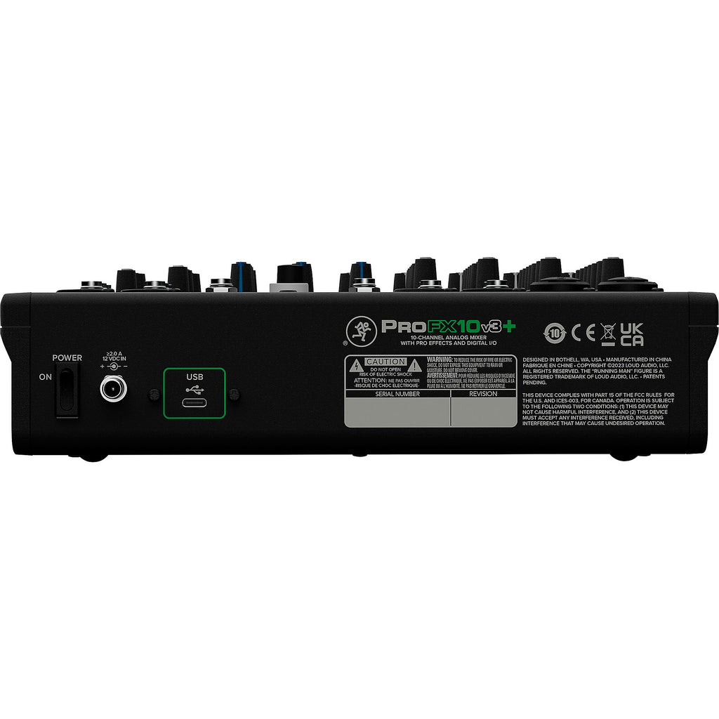 Mackie ProFX10v3+ 10-Channel Analog Mixer With Enhanced FX, USB Recording Modes and Bluetooth