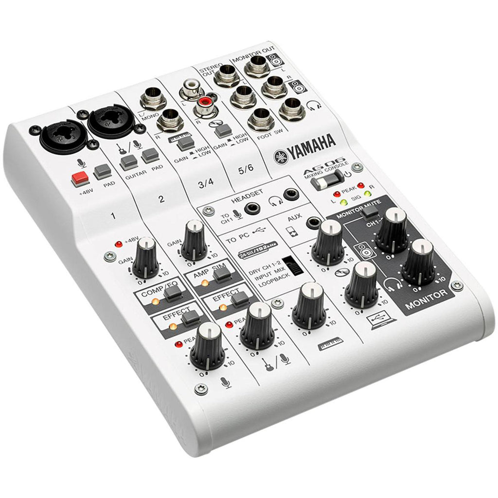 Yamaha AG06 6-Channel Mixer/USB Interface for IOS/MAC/PC
