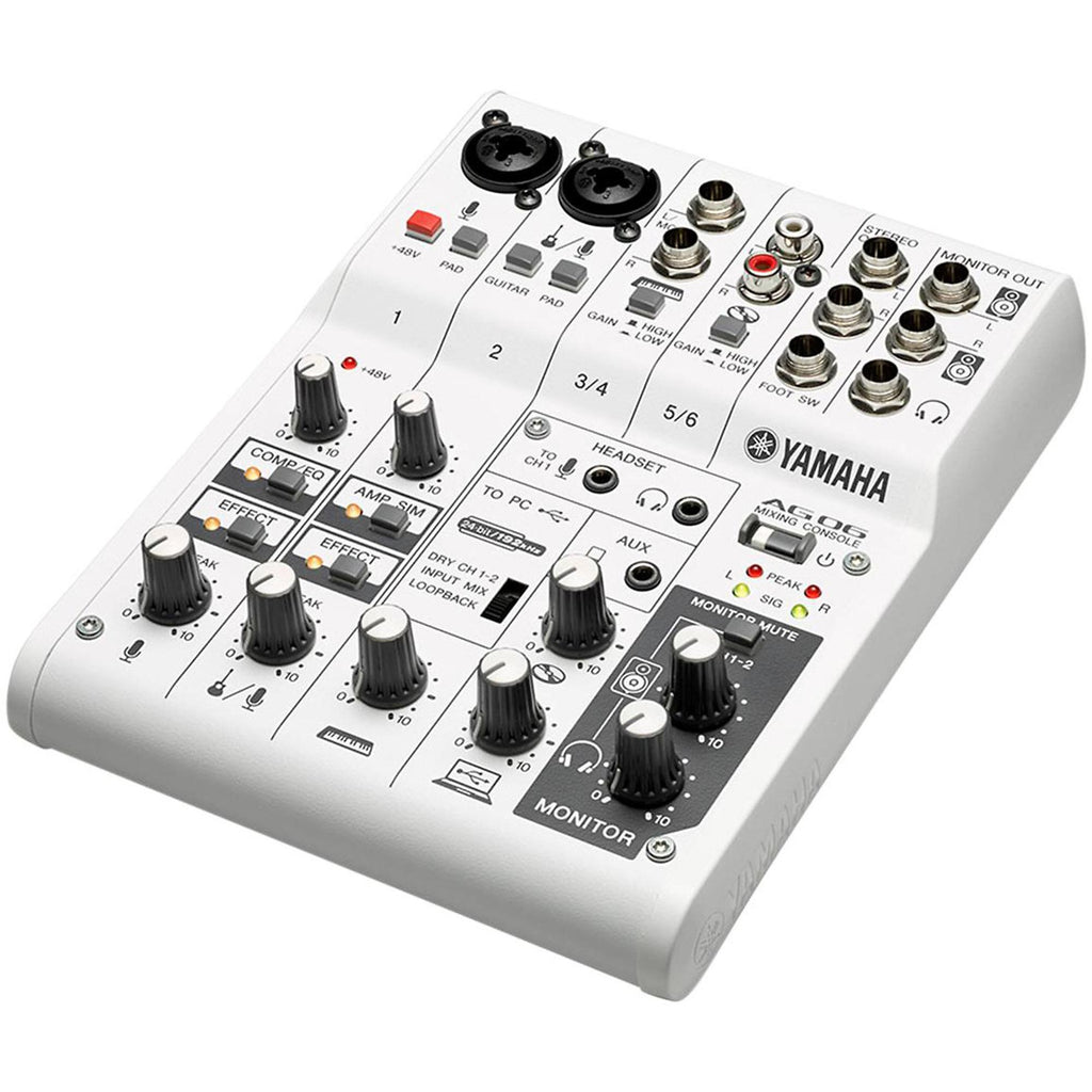 Yamaha AG06 6-Channel Mixer/USB Interface for IOS/MAC/PC