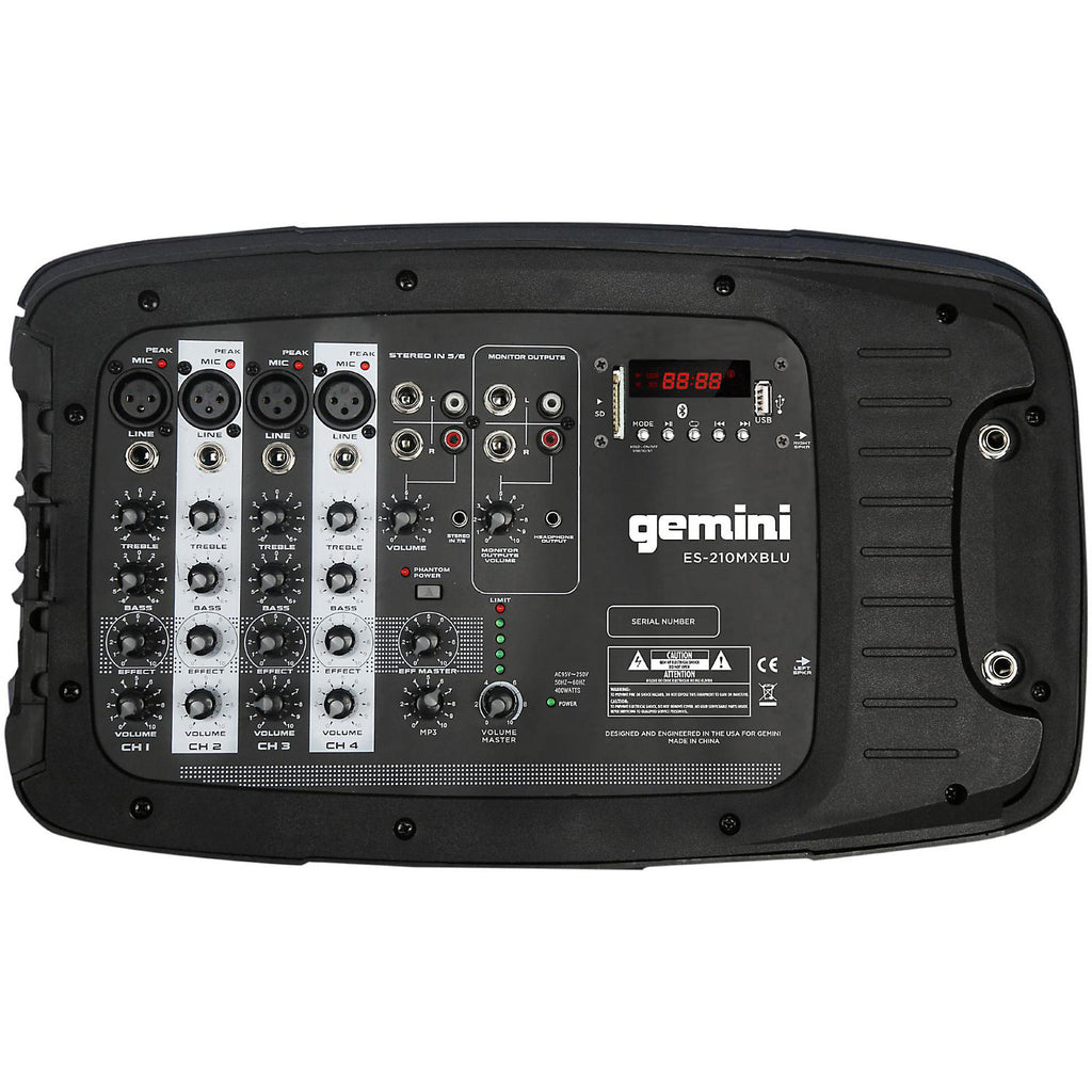 Gemini ES-210MXBLU Portable PA System