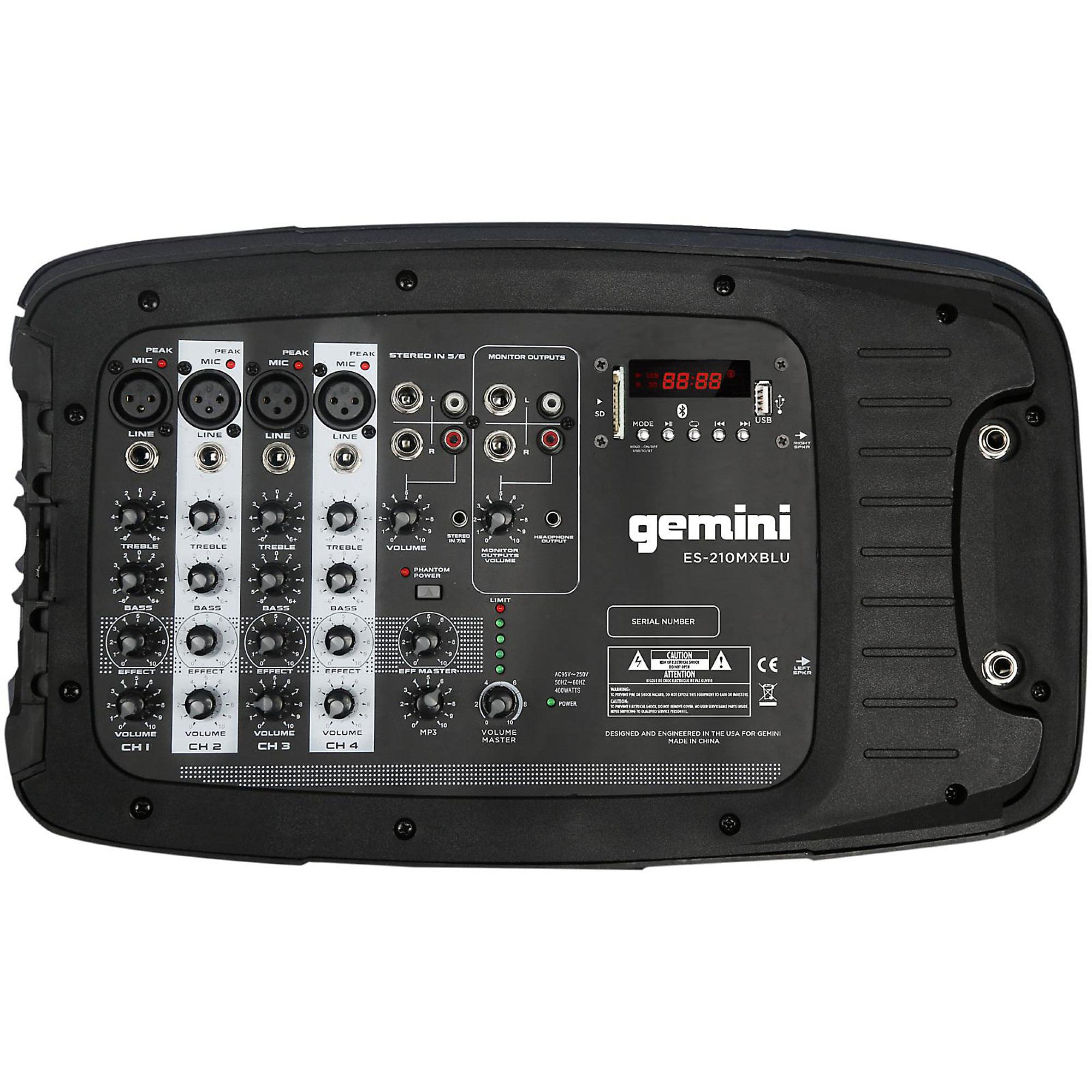 Gemini ES-210MXBLU Portable PA System