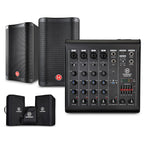 Harbinger M200-BT Portable PA System With Bluetooth and Custom Carry Bags 10-inch Mains