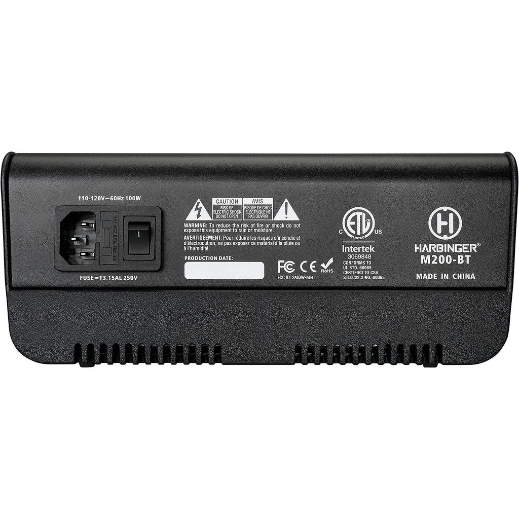 Harbinger M200-BT Portable PA System With Bluetooth and Custom Carry Bags 10-inch Mains