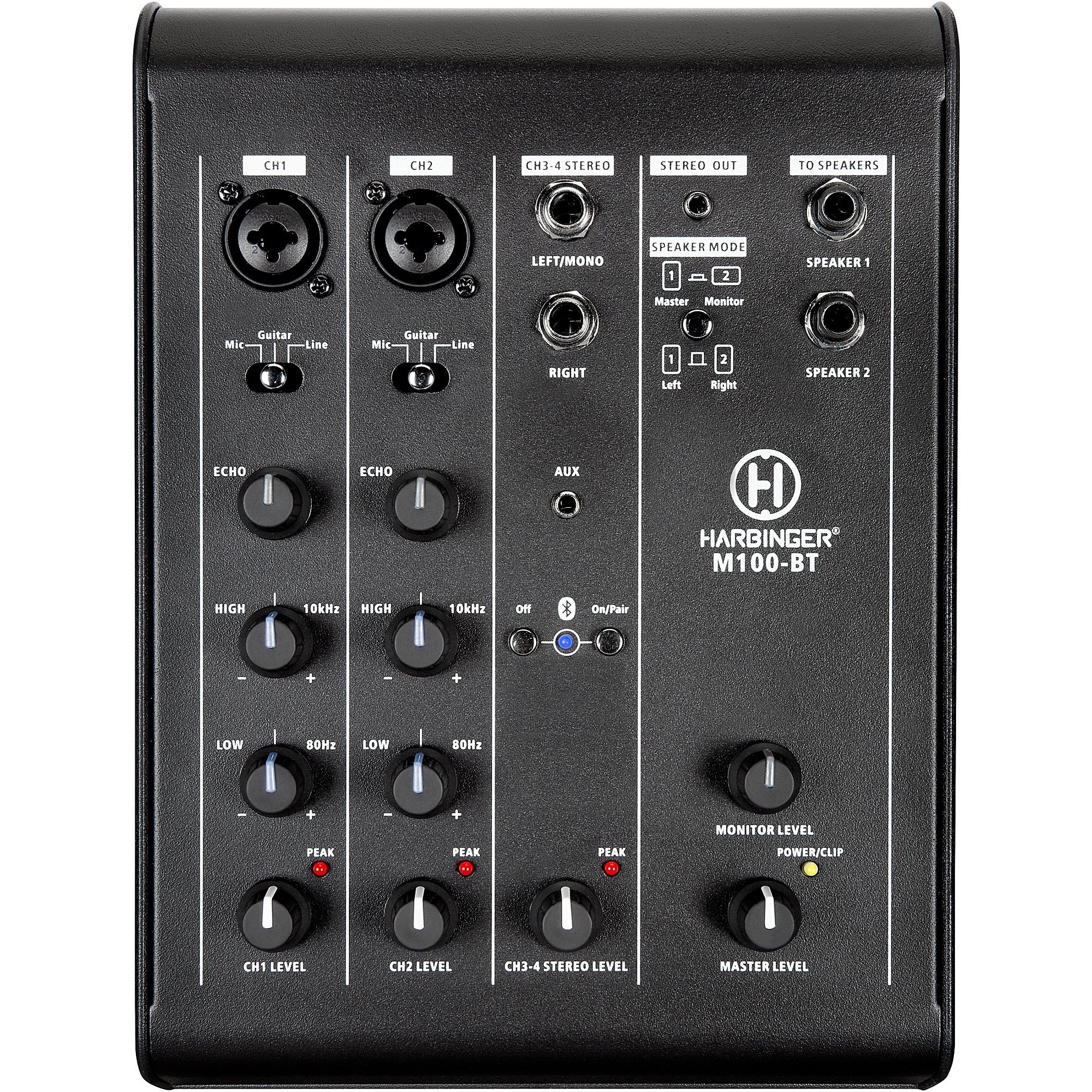 Harbinger M100-BT Portable PA With Bluetooth and Custom Carry Bags 8-inch Mains