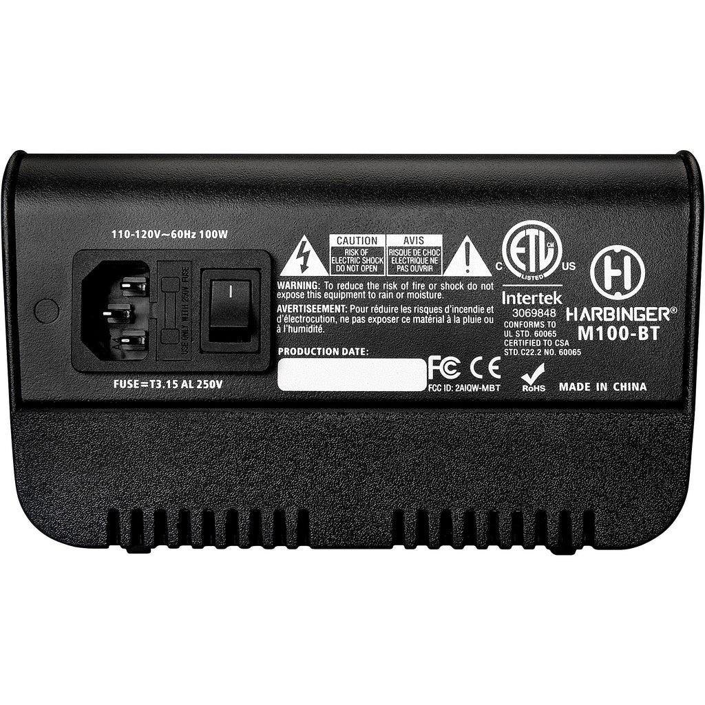 Harbinger M100-BT Portable PA With Bluetooth and Custom Carry Bags 8-inch Mains
