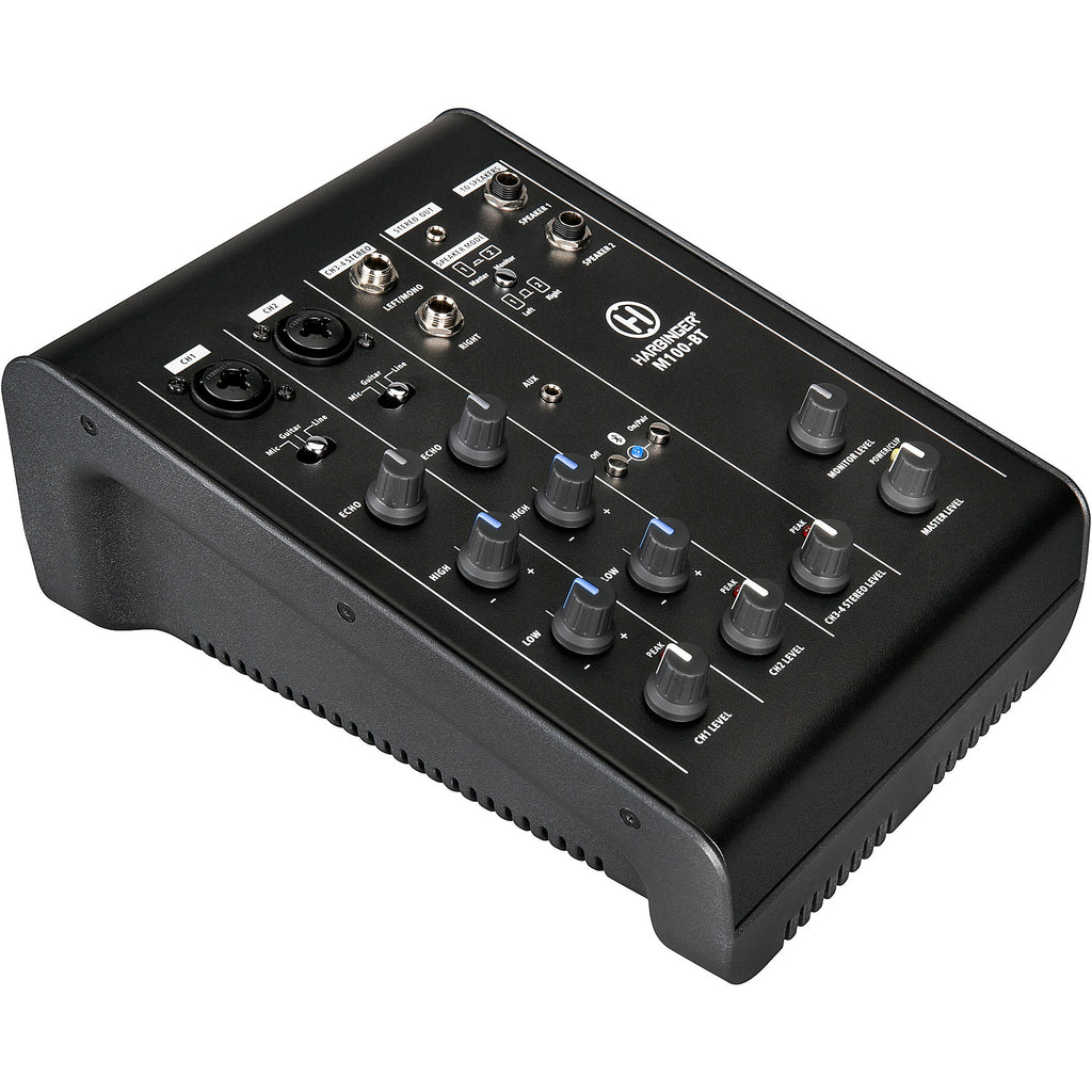 Harbinger M100-BT Portable PA With Bluetooth and Custom Carry Bags 8-inch Mains