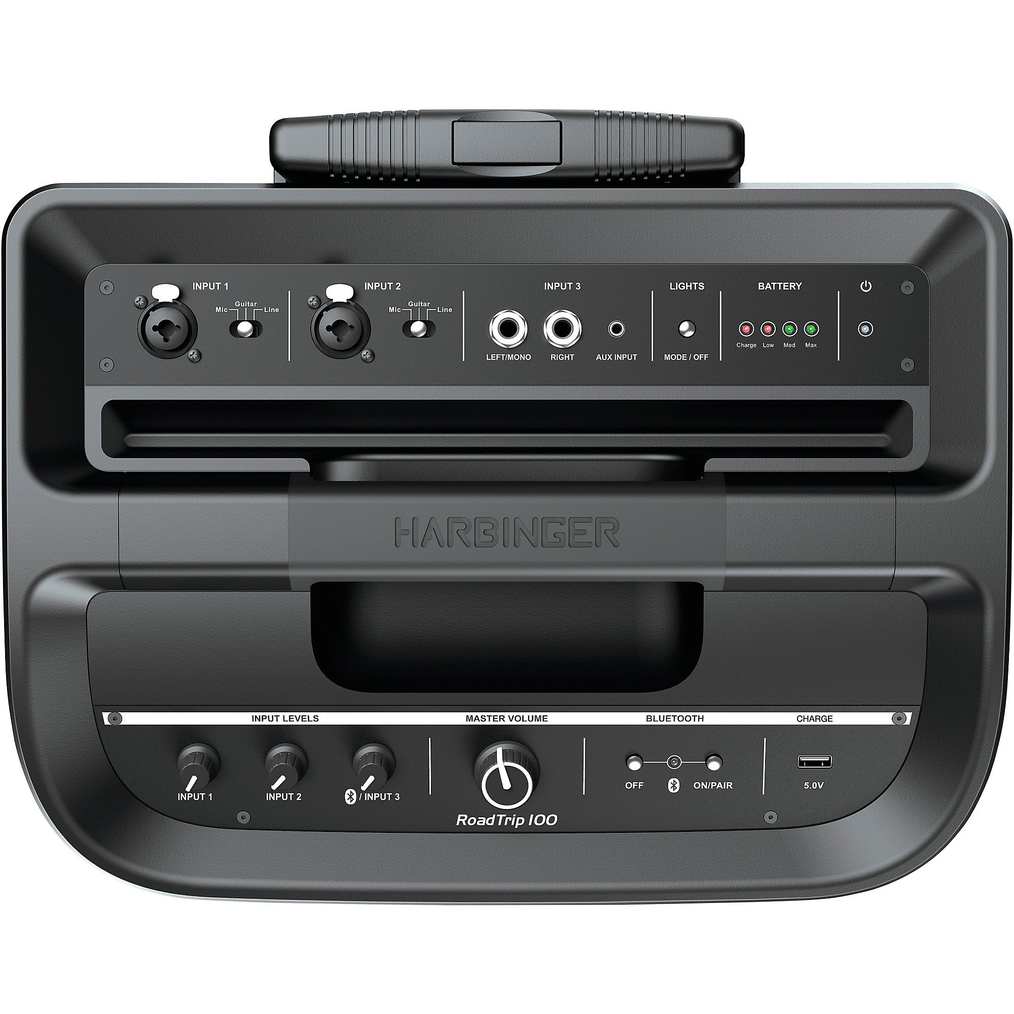 Harbinger RoadTrip 100 Mobile Sound System With Lights, Microphone & Battery Power