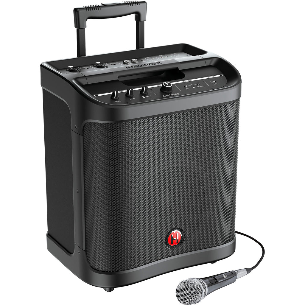Harbinger RoadTrip 100 Mobile Sound System With Lights, Microphone & Battery Power