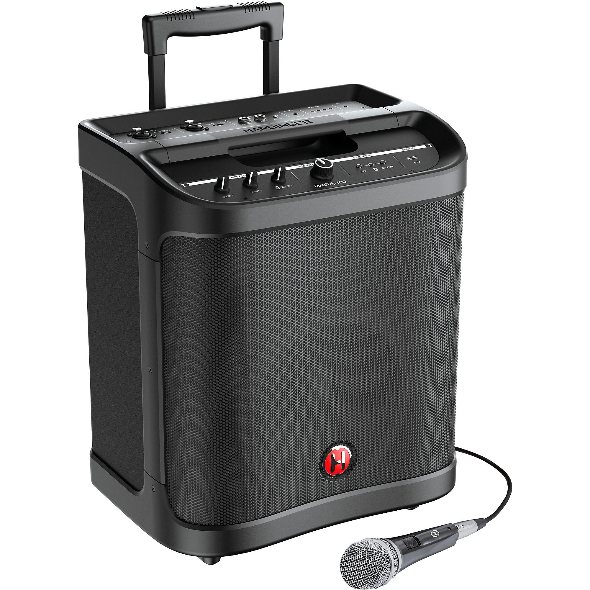 Harbinger RoadTrip 100 Mobile Sound System With Lights, Microphone & Battery Power