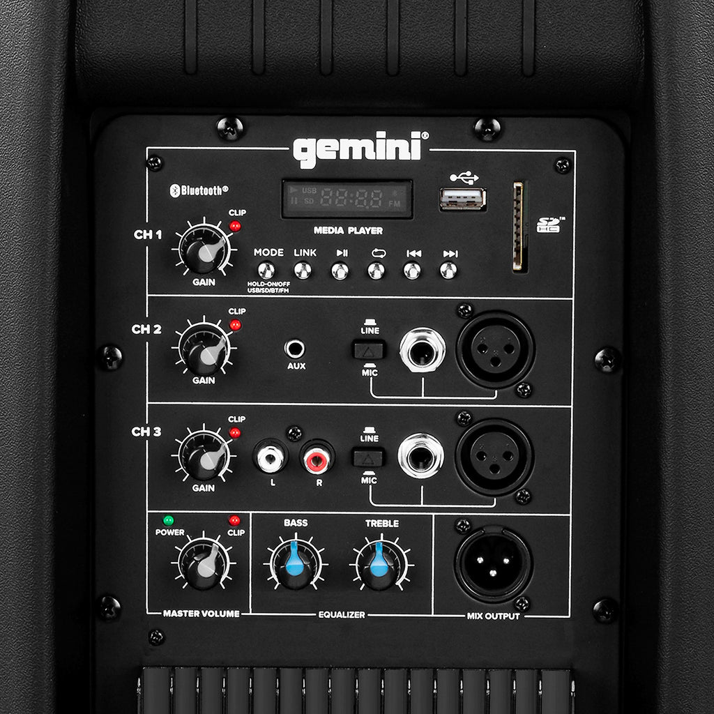 Gemini 15-inch Active Bluetooth Loudspeaker With Stand