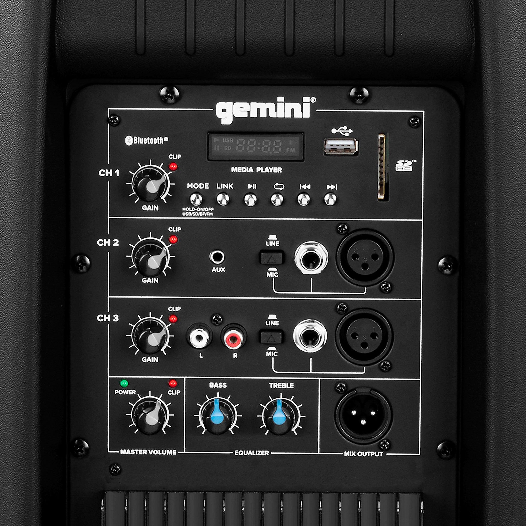 Gemini 15-inch Active Bluetooth Loudspeaker With Stand