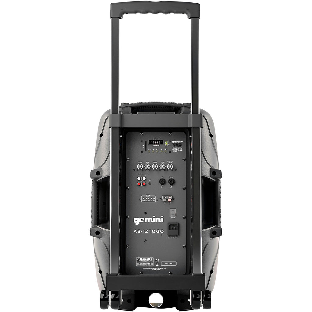 Gemini AS-12TOGO 12-inch Portable Wireless Bluetooth Loudspeaker