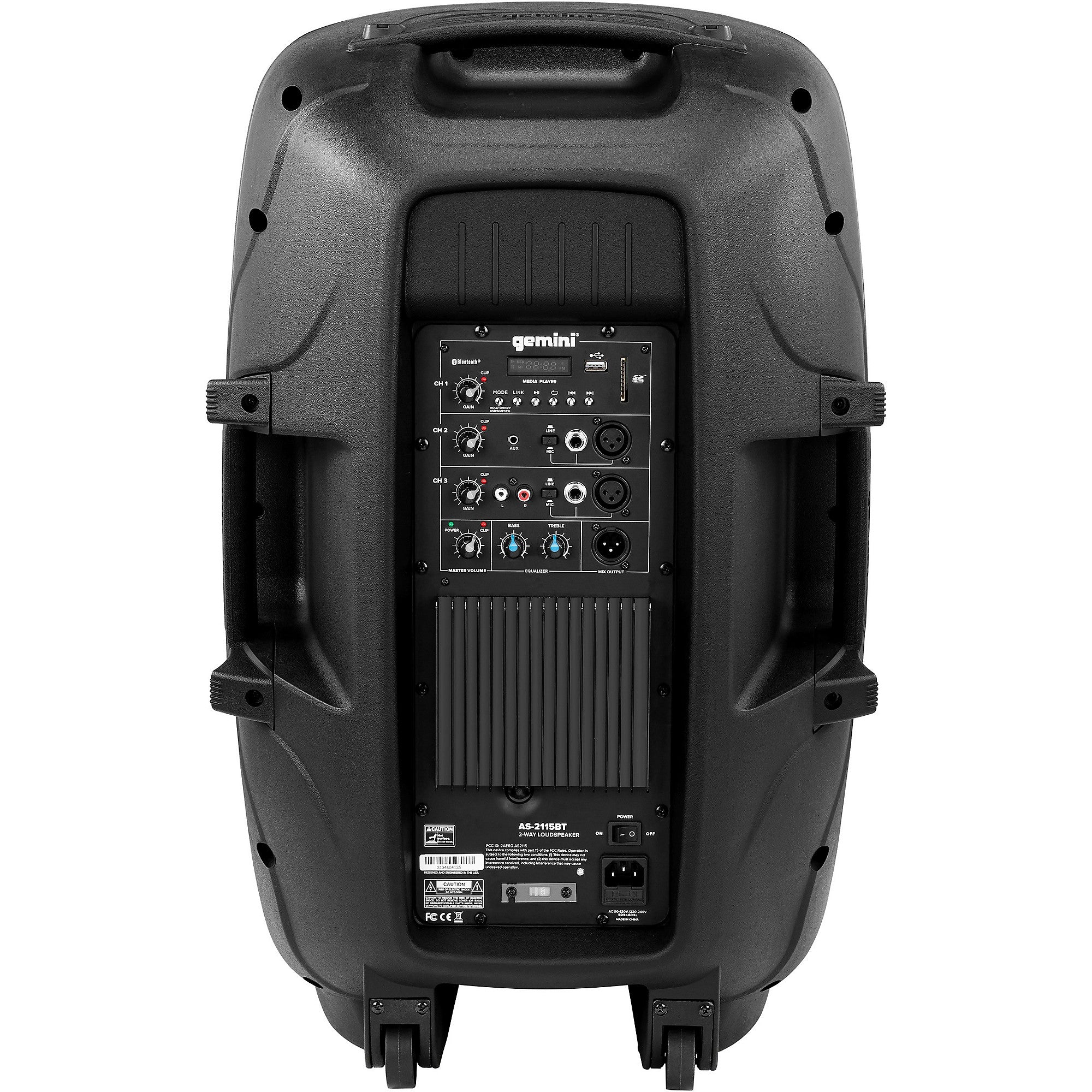 Gemini 15-inch Active Bluetooth Loudspeaker With Stand