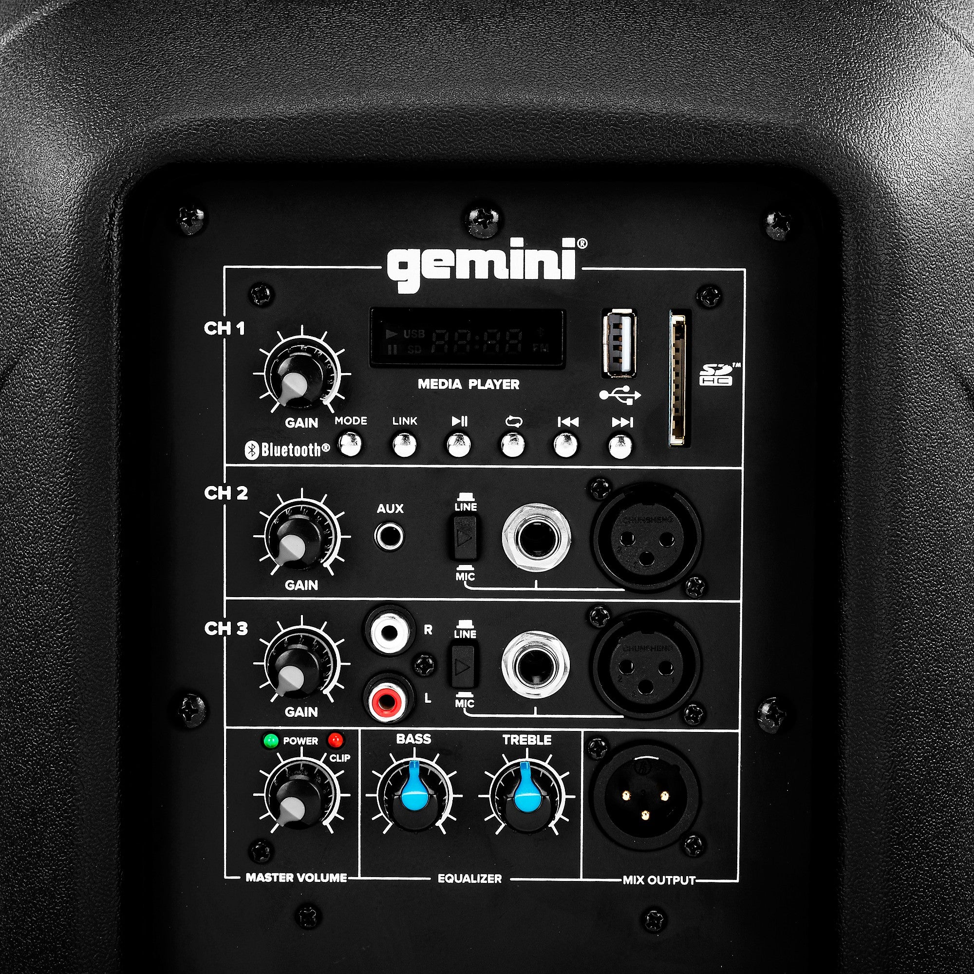 Gemini AS-2110BT 10-inch 1,000W Powered Loudspeaker With Bluetooth