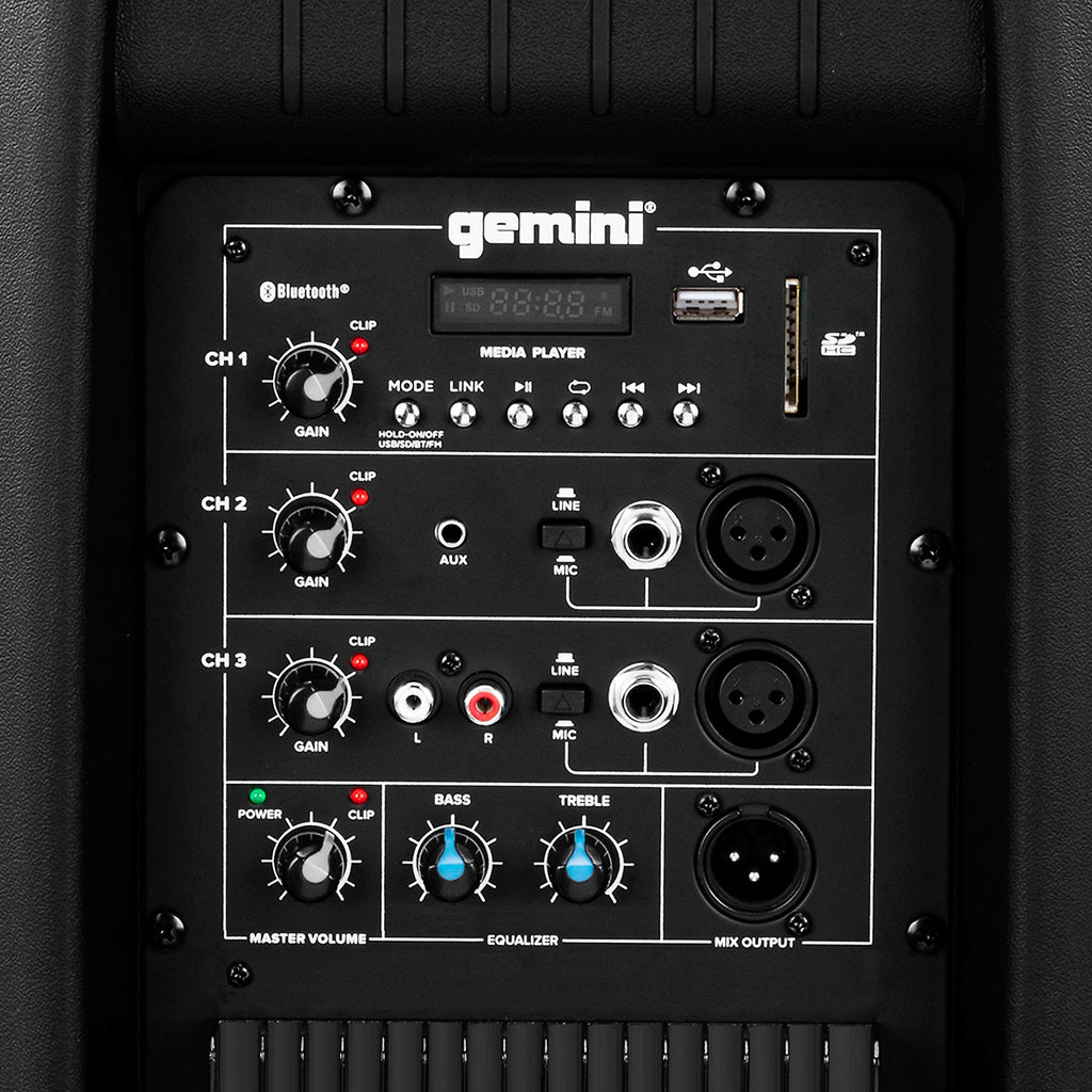 Gemini AS-2115BT 15-inch 2,000W Powered Loudspeaker With Bluetooth