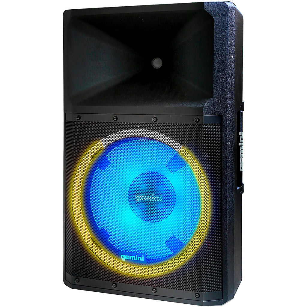 Gemini GSP-L2200PK Active 15-inch LED Portable Bluetooth Speaker With Stand and Mic