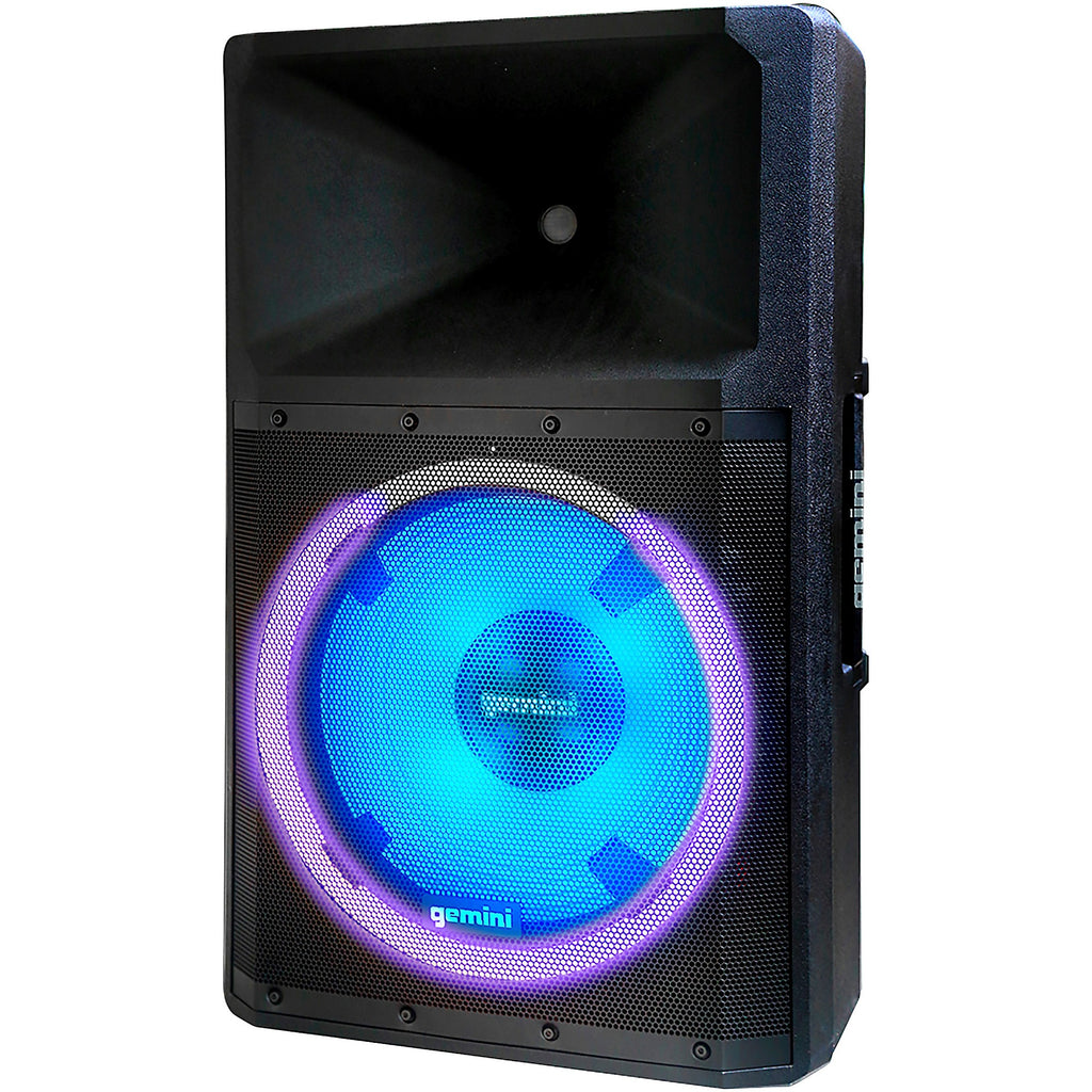 Gemini GSP-L2200PK Active 15-inch LED Portable Bluetooth Speaker With Stand and Mic