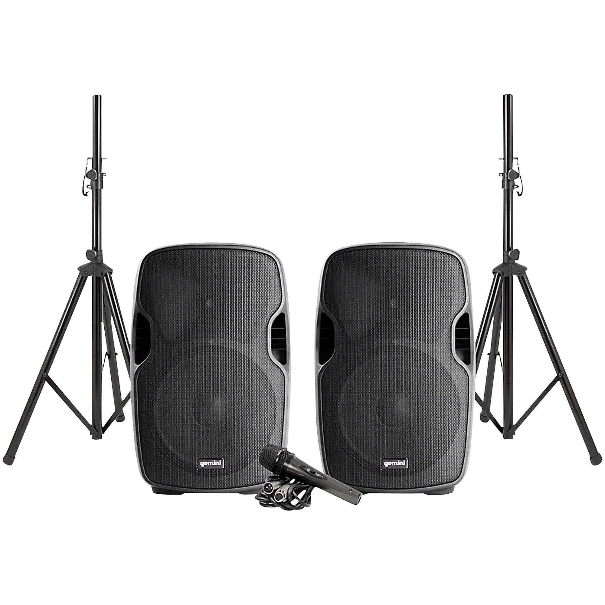 Gemini PA-SYS15 Complete Dual Speaker PA Package