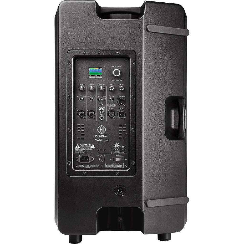 Harbinger VARI V4115 15-inch 2,500W Powered Speaker With Tunable DSP and iOS App Black
