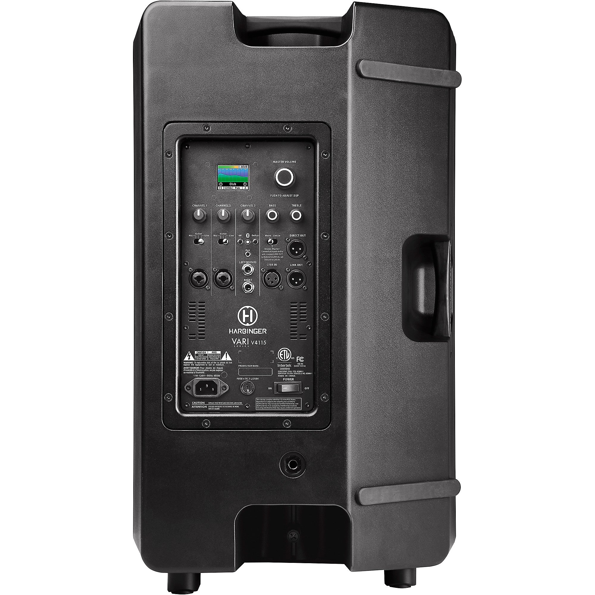 Harbinger VARI V4115 15-inch 2,500W Powered Speaker With Tunable DSP and iOS App Black