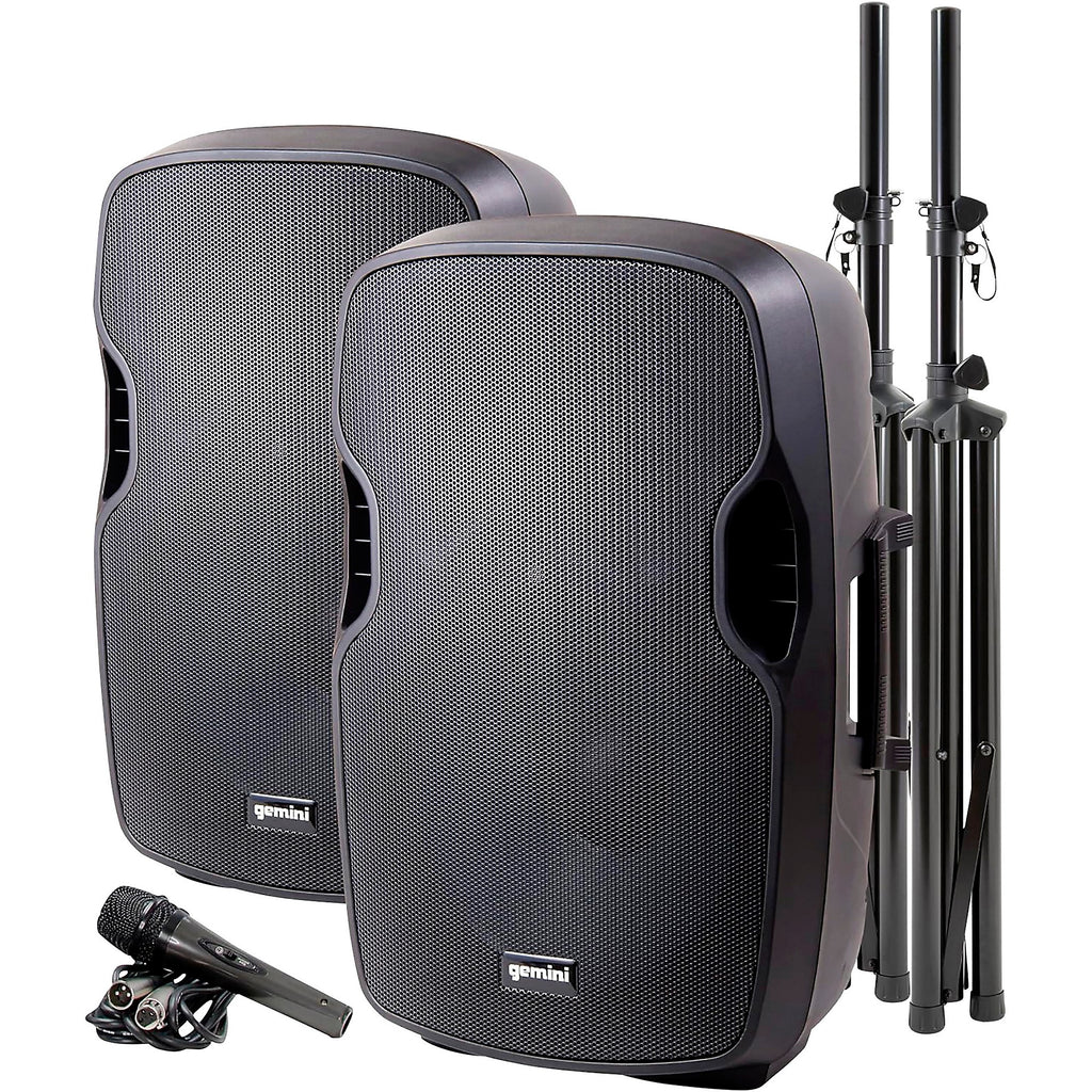 Gemini PA-SYS15 Complete Dual Speaker PA Package