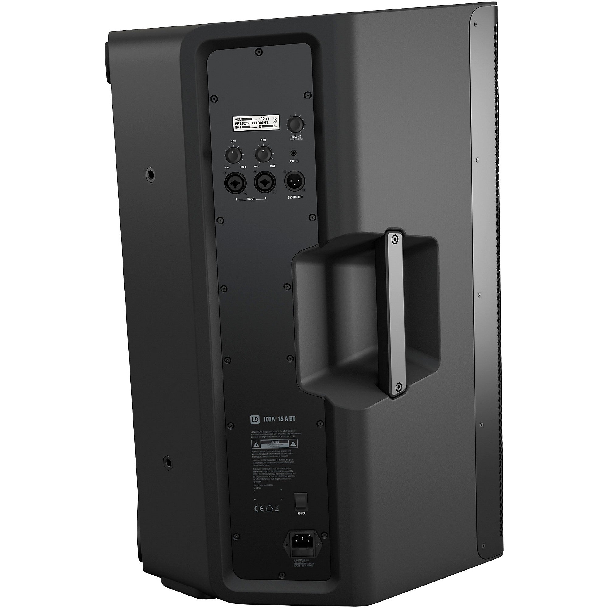 LD Systems ICOA 15ABT 1,200W Powered 15-inch Coaxial Speaker With Bluetooth 15 in. Black