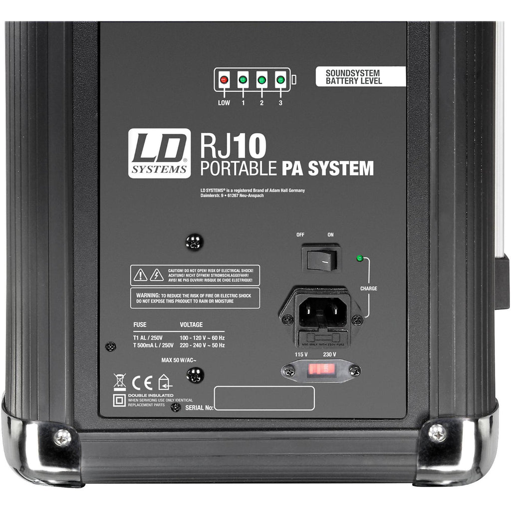 LD Systems Road Jack 10 Active 10-inch Battery Bluetooth Loudspeader with Mixer