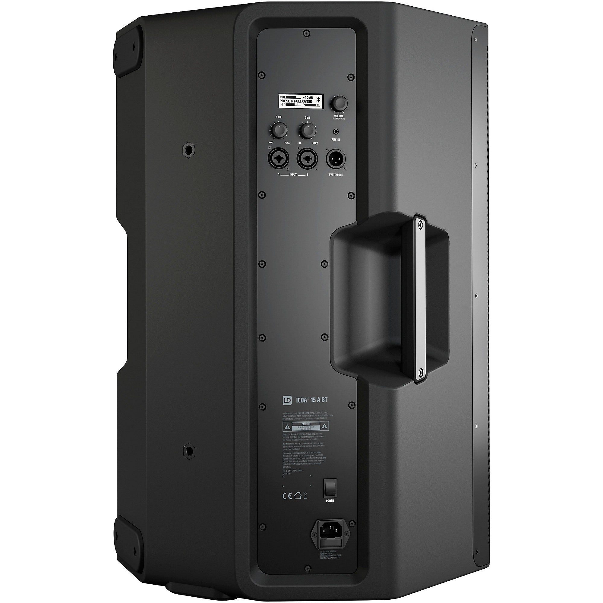 LD Systems ICOA 15ABT 1,200W Powered 15-inch Coaxial Speaker With Bluetooth 15 in. Black