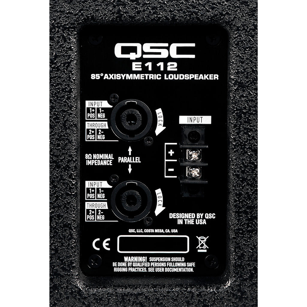 QSC E112-BK 12-inch 2-Way Passive Loudspeaker