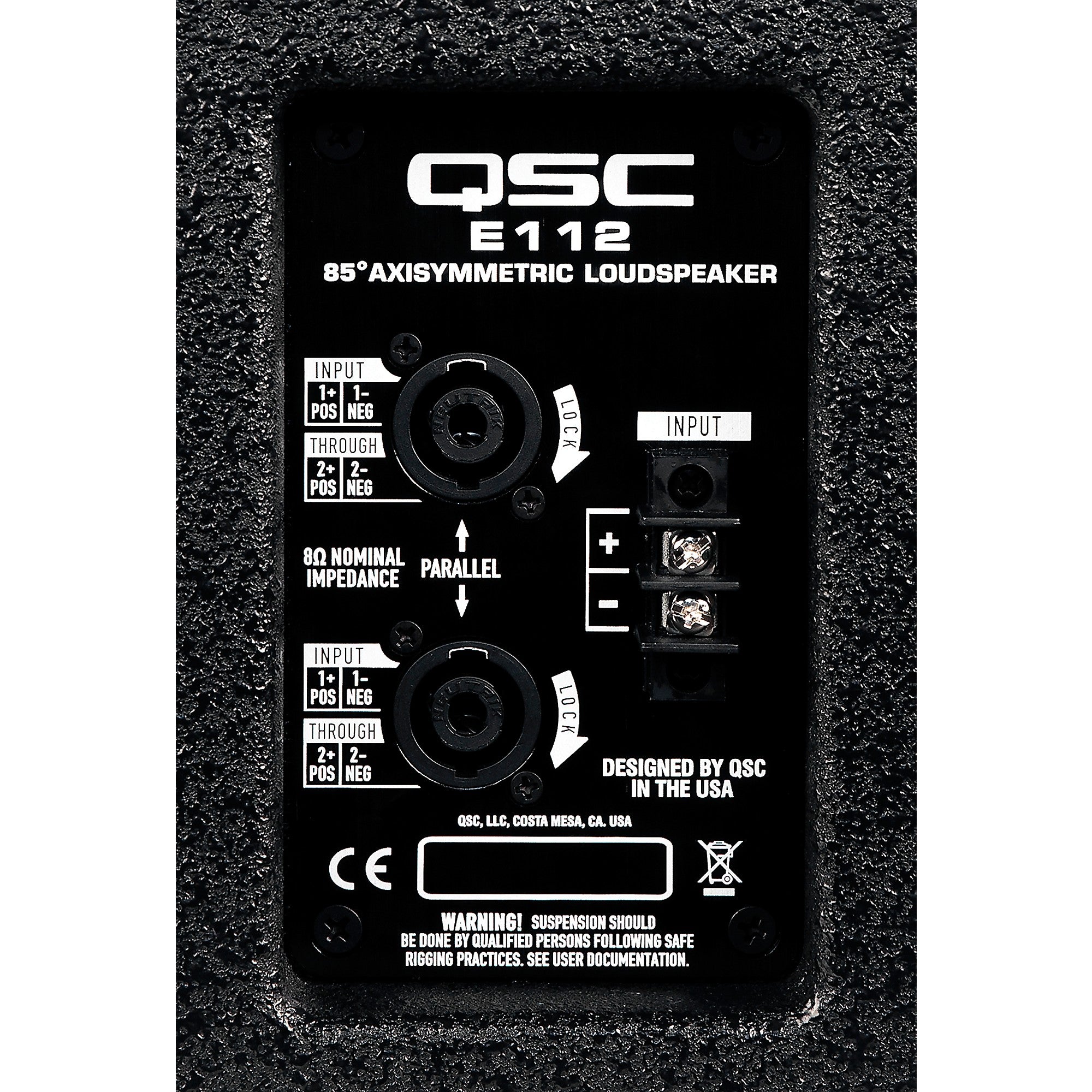 QSC E112-BK 12-inch 2-Way Passive Loudspeaker