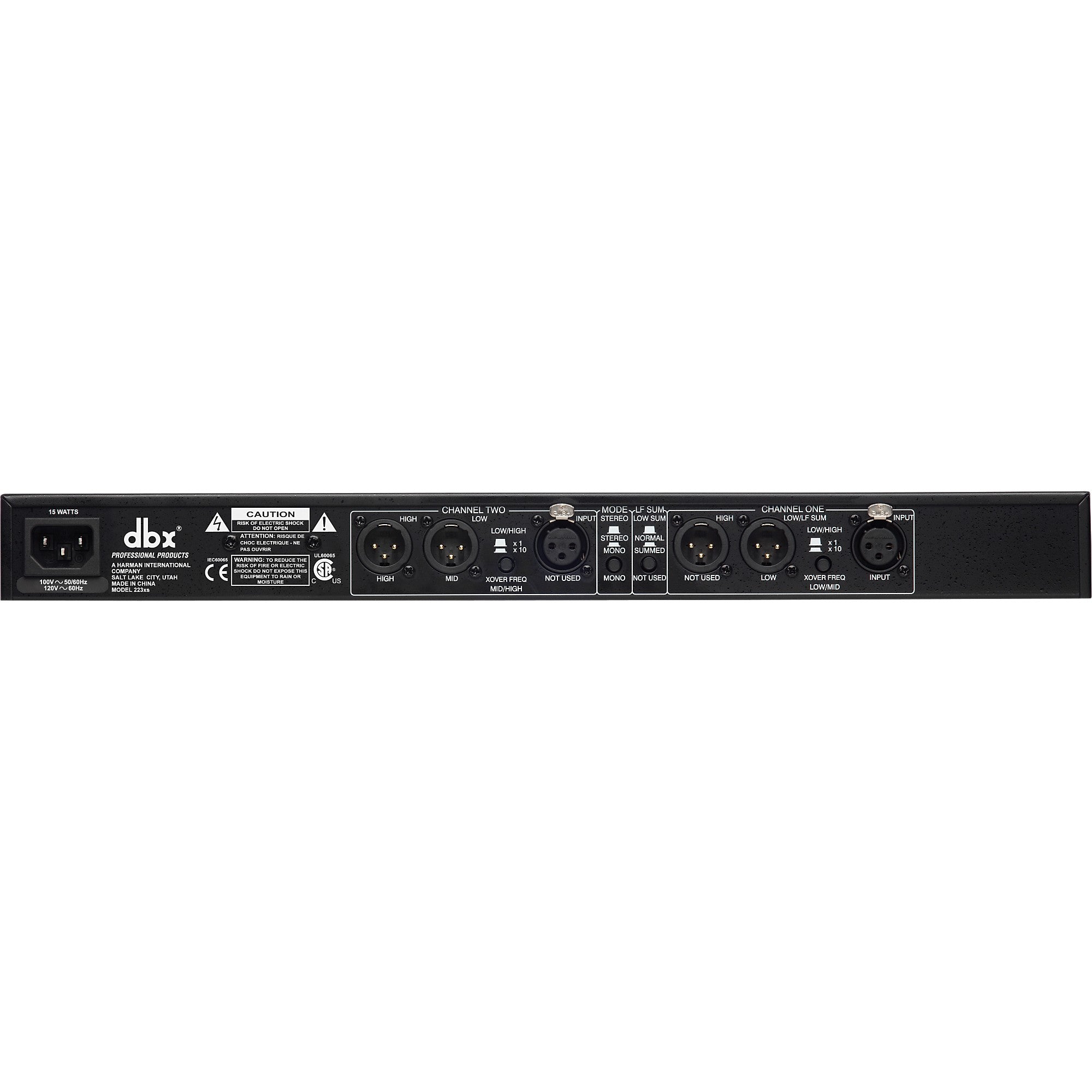 dbx 223xs Stereo 2-Way/Mono 3-Way Crossover