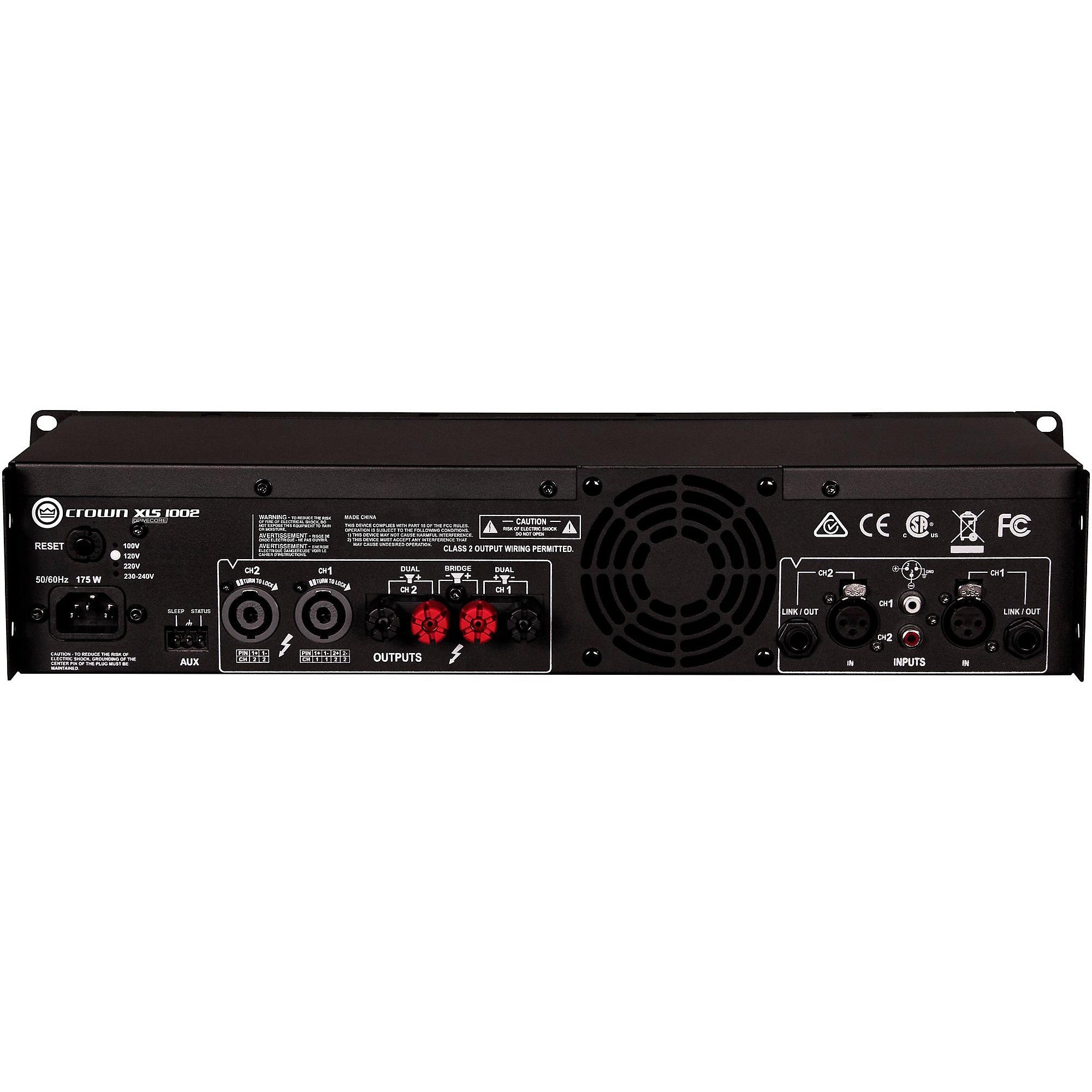 Crown XLS1002 2-Channel 350W Power Amplifier with Onboard DSP