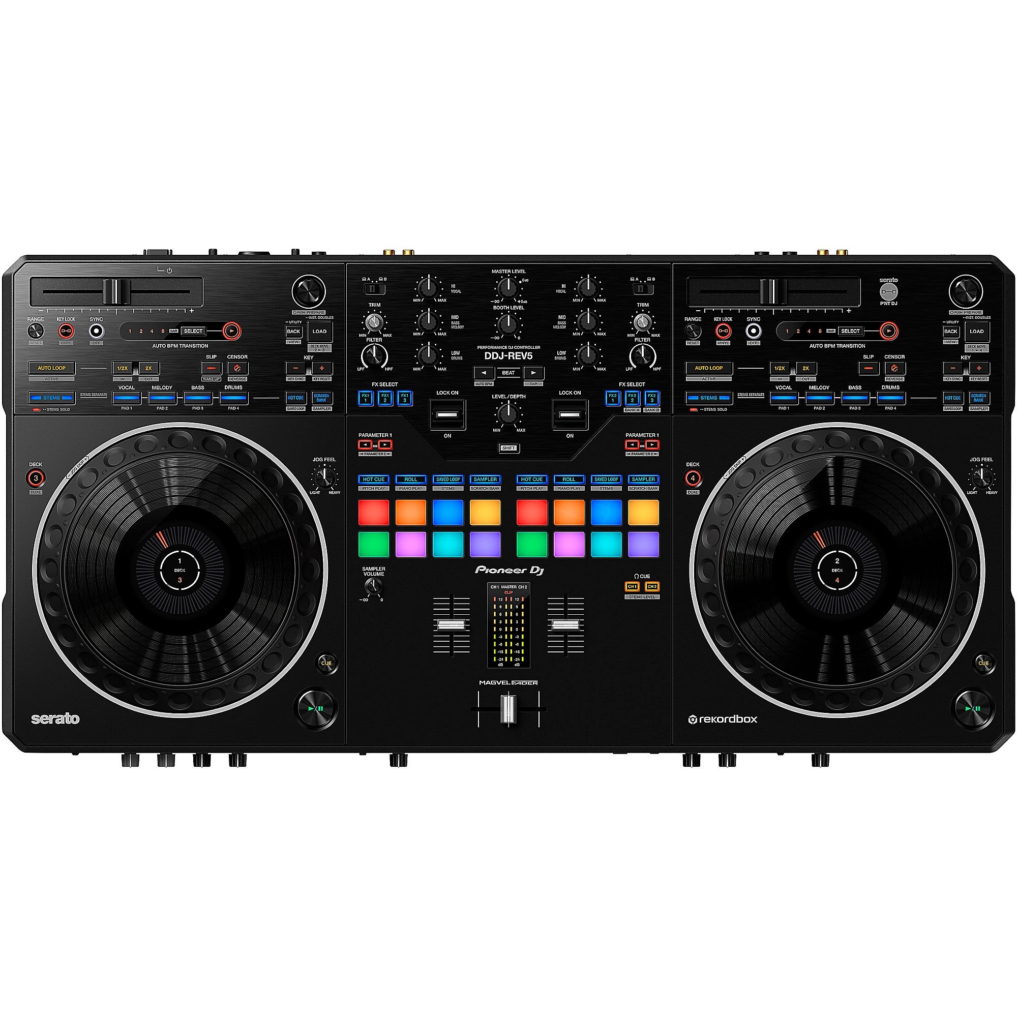 Pioneer DJ DDJ-REV5 Open Format DJ Controller Black