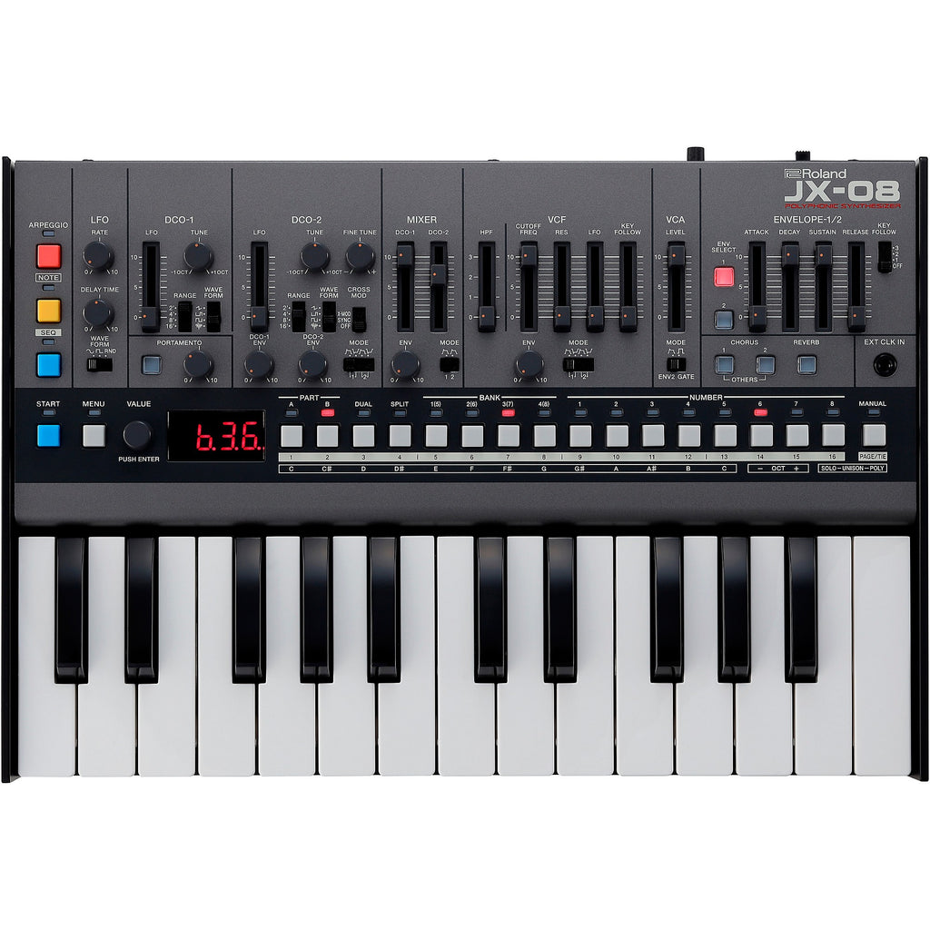 Roland JX-08 Boutique Synthesizer and K-25m Keyboard Unit Bundle