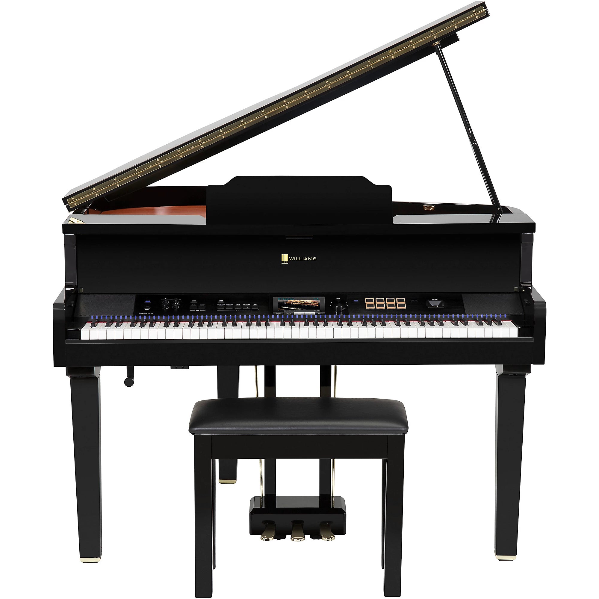 Williams Symphony Concert Digital Grand With Touchscreen and Bench Ebony 88 Key