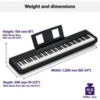 Yamaha P-45 88-Key Weighted-Action Digital Piano Black