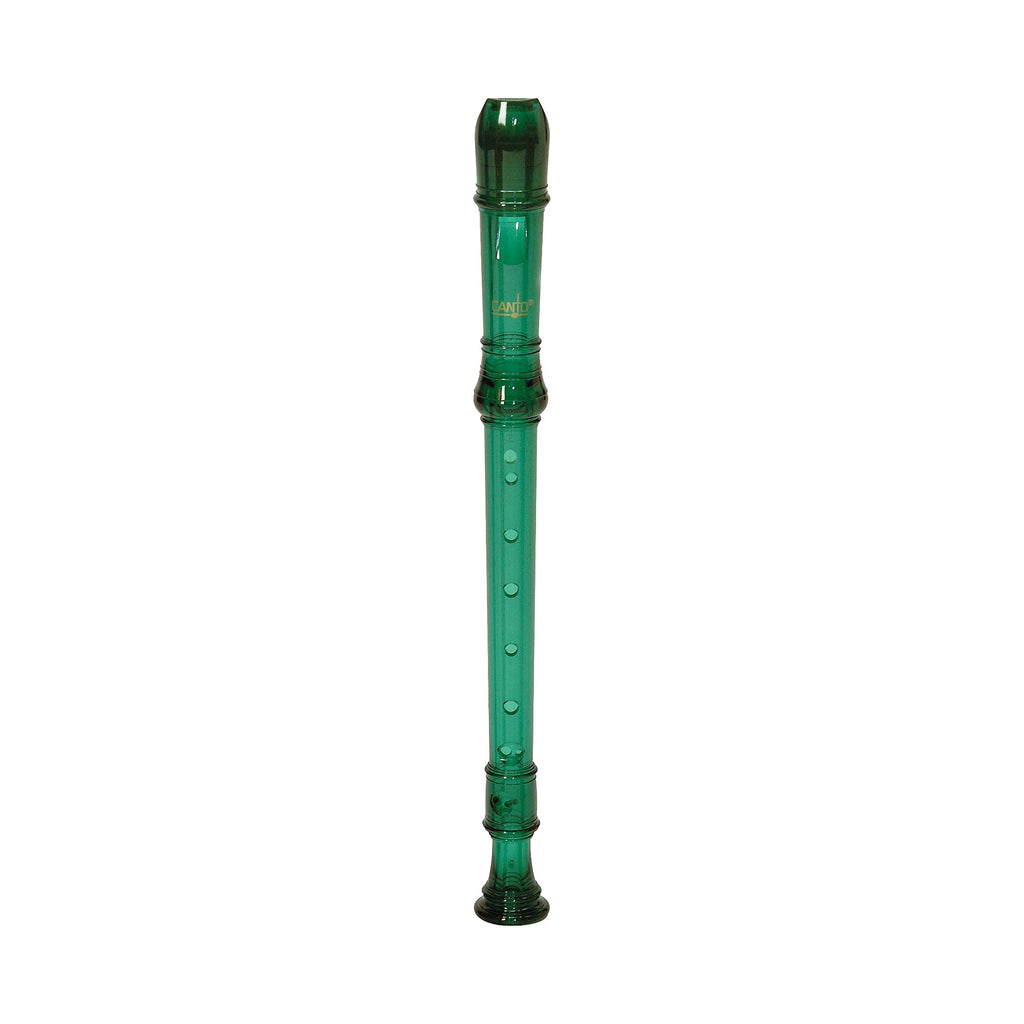 Canto One-Piece Translucent Soprano Recorder with Baroque Fingering
