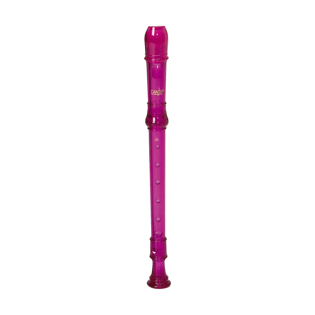 Canto One-Piece Translucent Soprano Recorder with Baroque Fingering