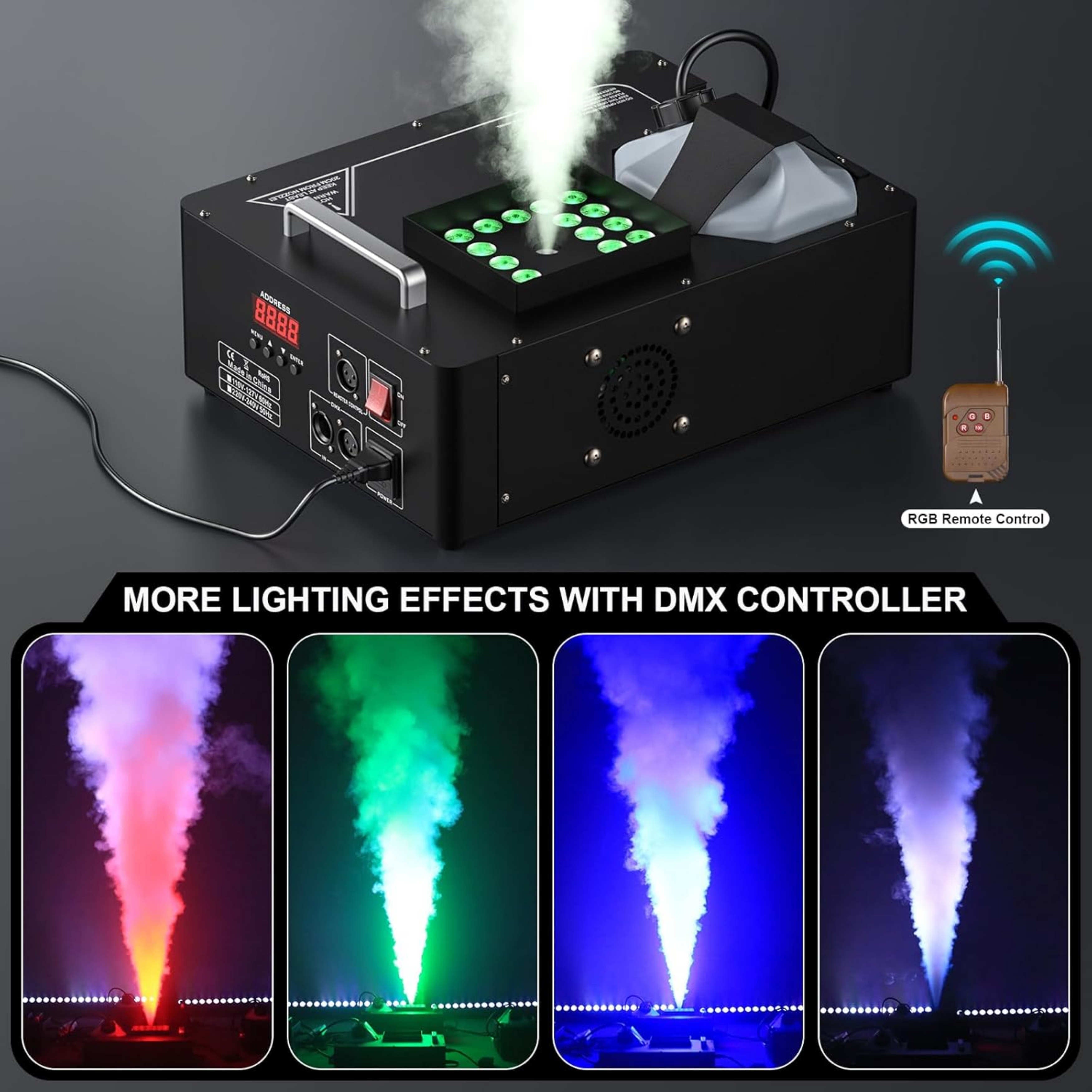 LW Essentials® Basic Fog Machine with RGB Lights