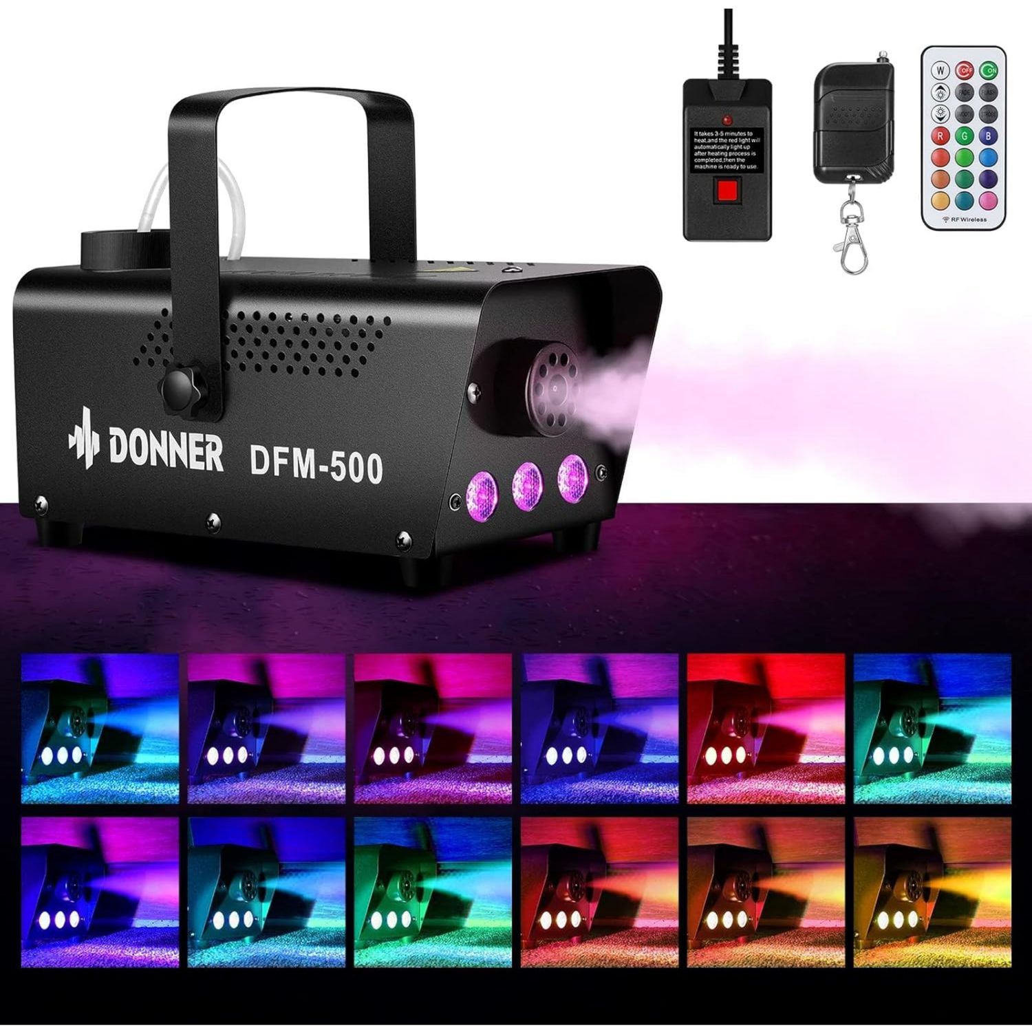 LW Essentials® Basic Fog Machine with RGB Lights