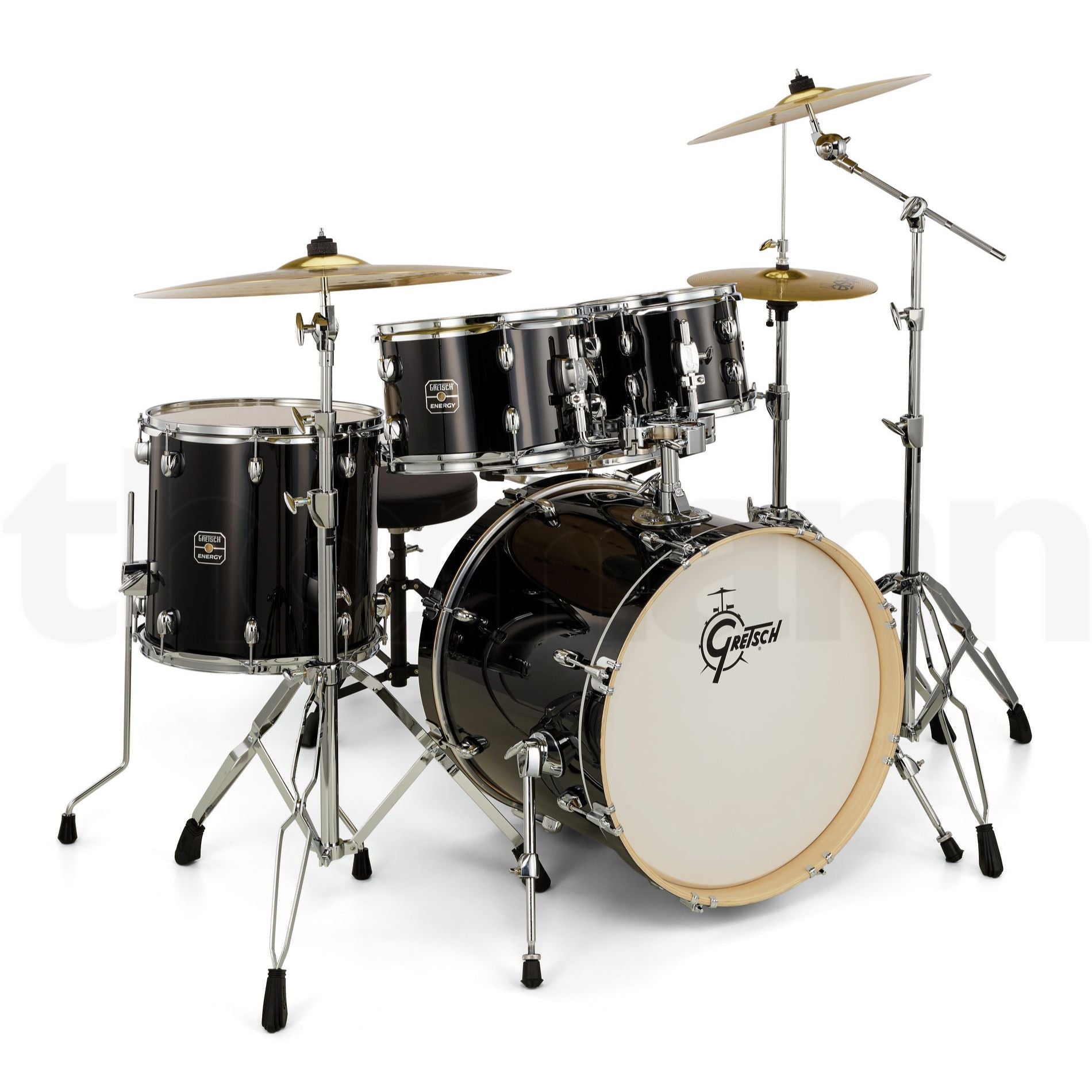 Gretsch Energy 5-Piece Drum Set with Hardware Grey Steel