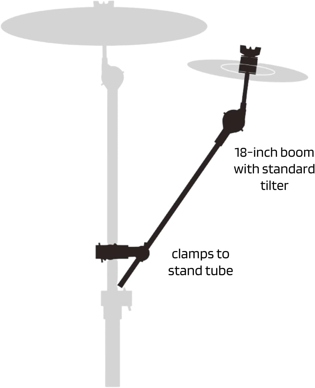 LW Essentials® Premium Cymbal Boom Arm Clamp/ Attachment