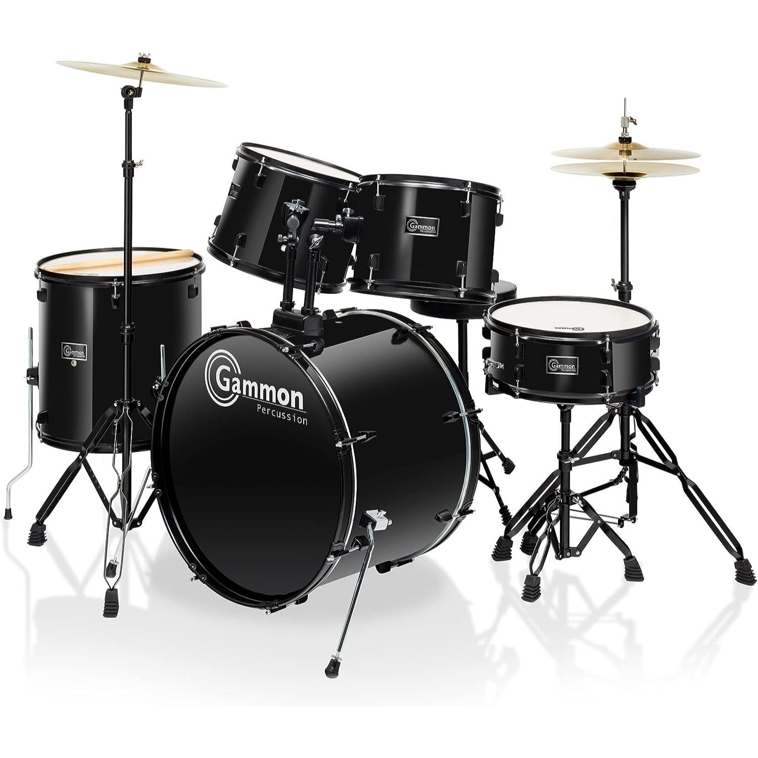 LW Essentials® Basic 5-Piece Complete Drum Set with Hardware