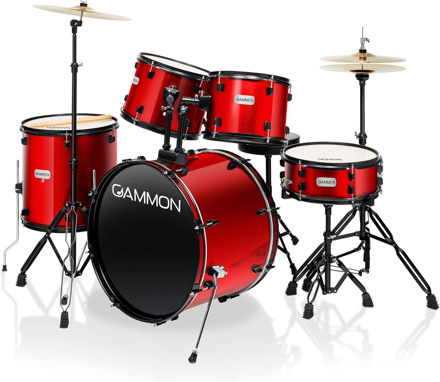 LW Essentials® Basic 5-Piece Complete Drum Set with Hardware