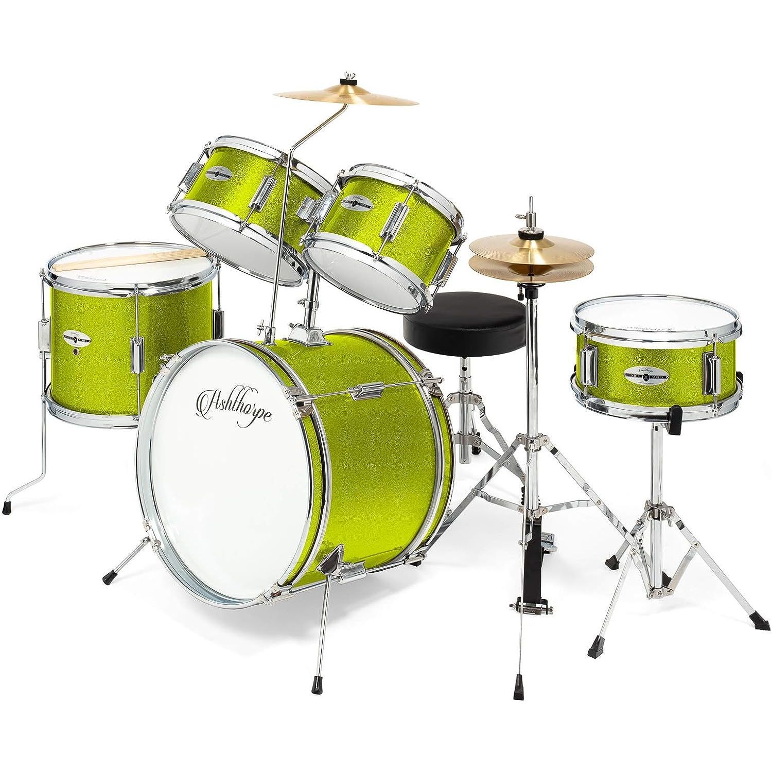 LW Essentials® Basic 5-Piece Junior Kids Drum Set with Hardware