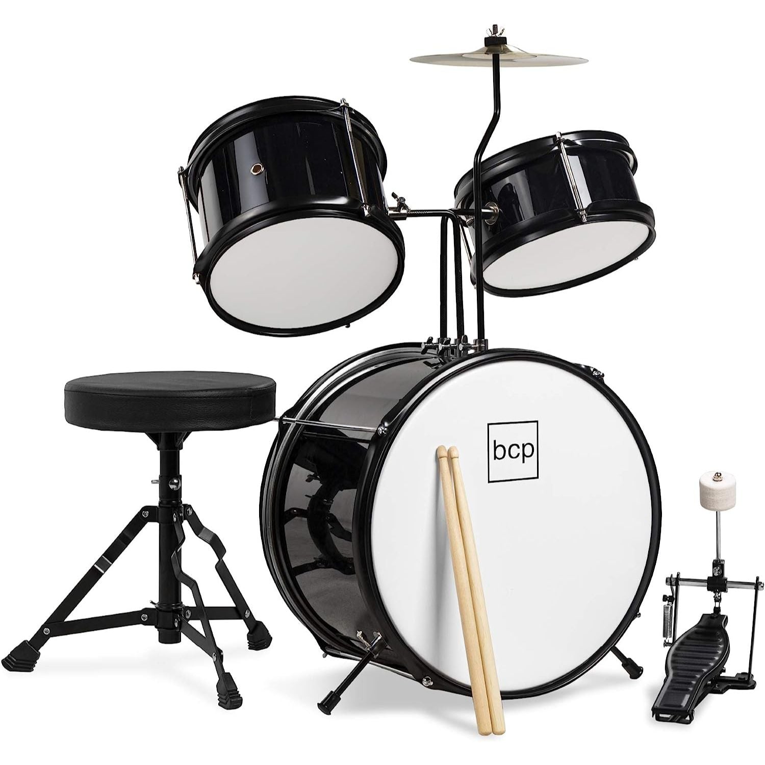 LW Essentials® Basic 3-Piece Junior Kids Drum Set with Hardware