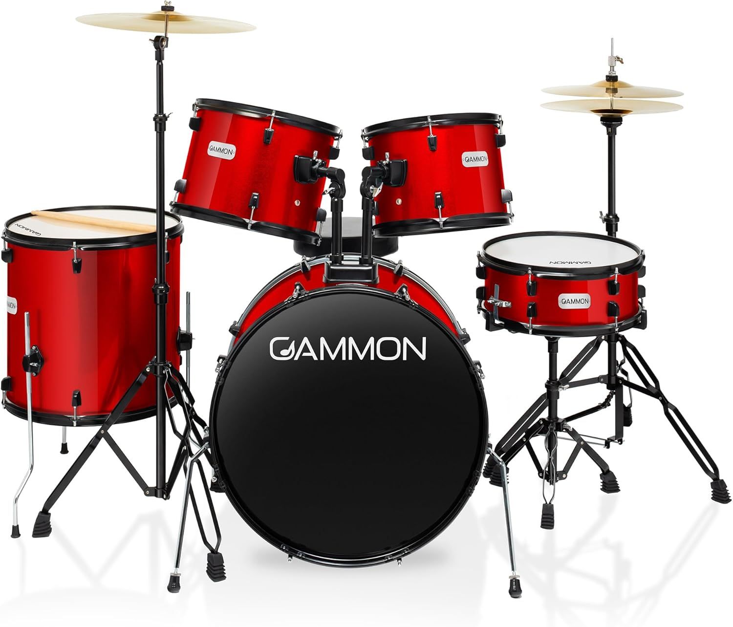 LW Essentials® Basic 5-Piece Complete Drum Set with Hardware
