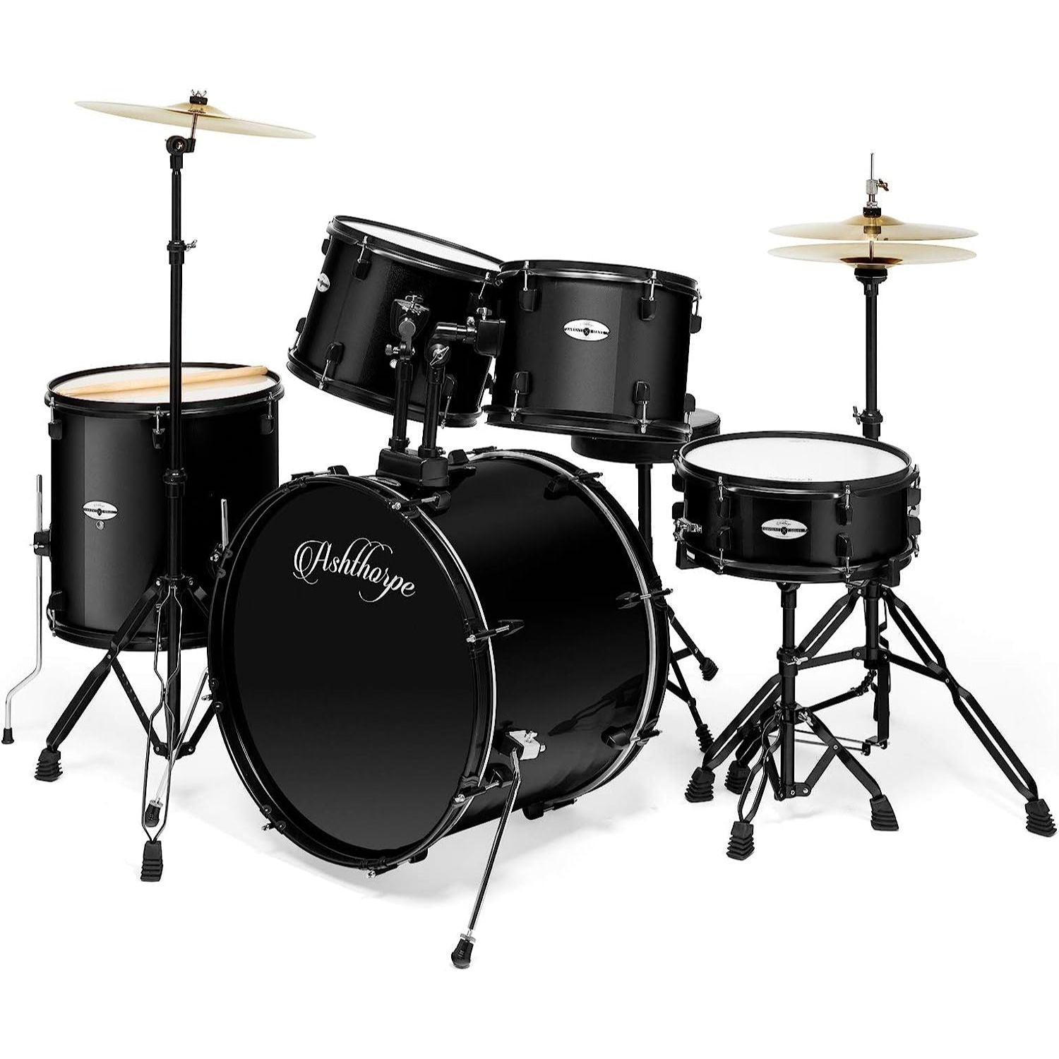 LW Essentials® Premium 5-Piece Complete Drum Set with Hardware
